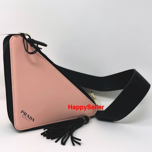 Prada Purse Triangle Pouch Converted to Crossbody Converted Adjustable Strap NEW - Picture 2 of 12